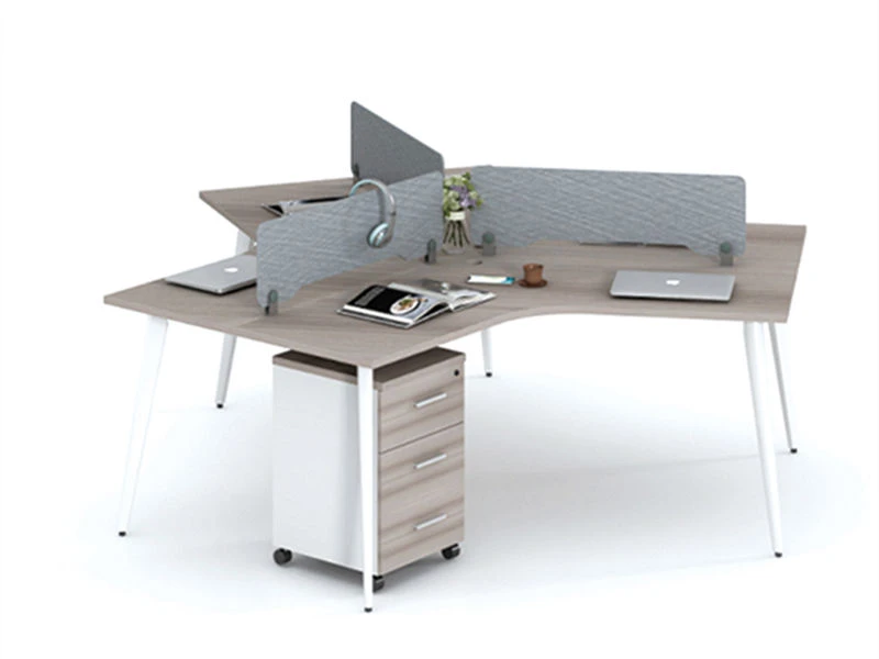 Poste de travail de bureau 120&deg; avec tiroir mobile