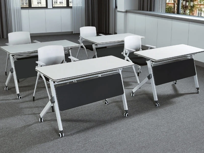 Table de formation pliante, Table de conf&eacute;rence rabattable avec roulettes pour le bureau