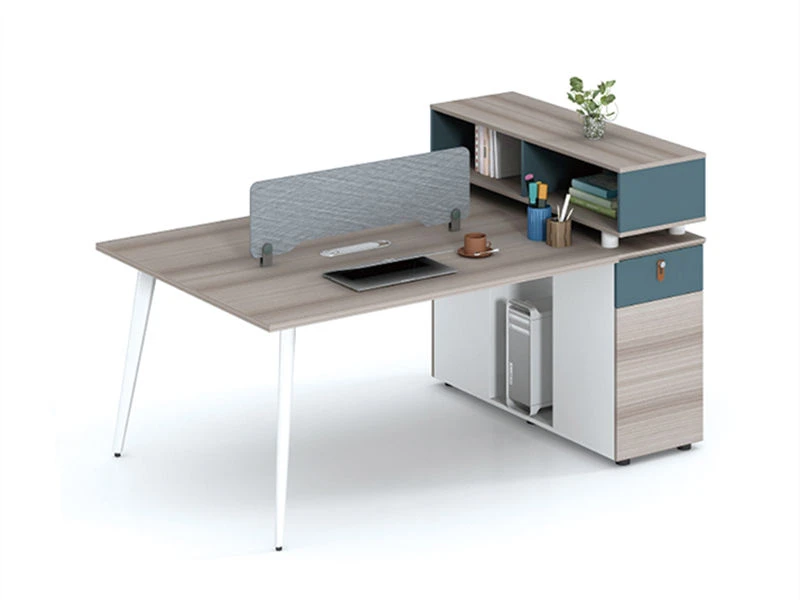 Poste de travail de bureau avec rangement et rangement Biblioth&egrave;que
