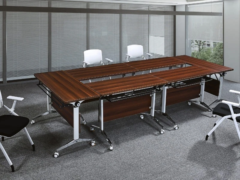 Table de formation modulaire rabattable avec roulettes pour bureau