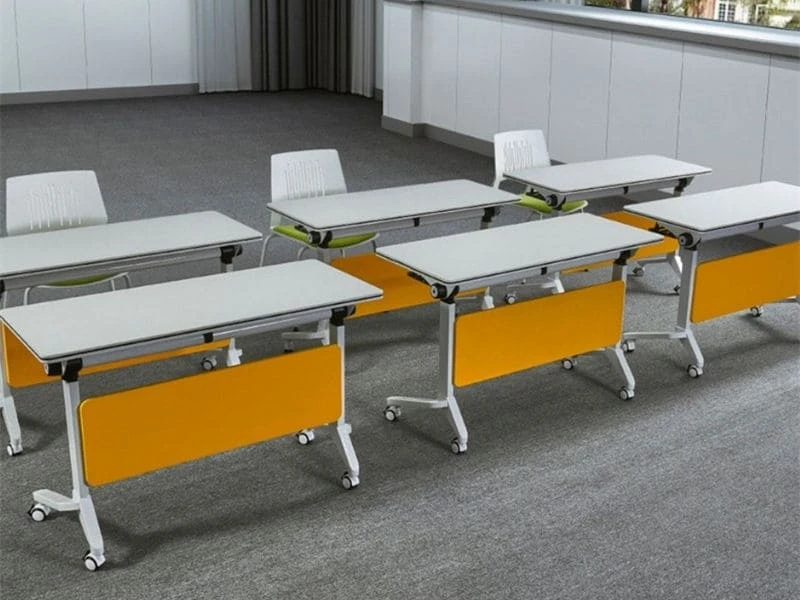 Table de formation moderne Table de formation pliable de bureau avec roulettes verrouillables