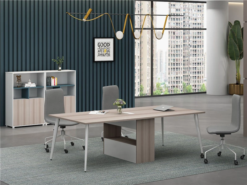 Table de conf&eacute;rence en ch&ecirc;ne pour bureau | Bureau de salle de r&eacute;union 8 places