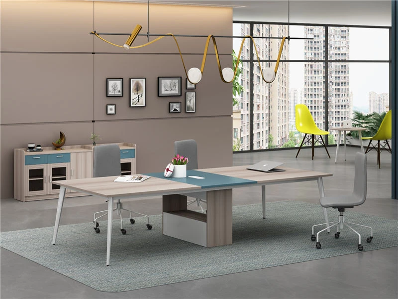 Table de conf&eacute;rence en ch&ecirc;ne pour bureau | Bureau de salle de r&eacute;union 8 places
