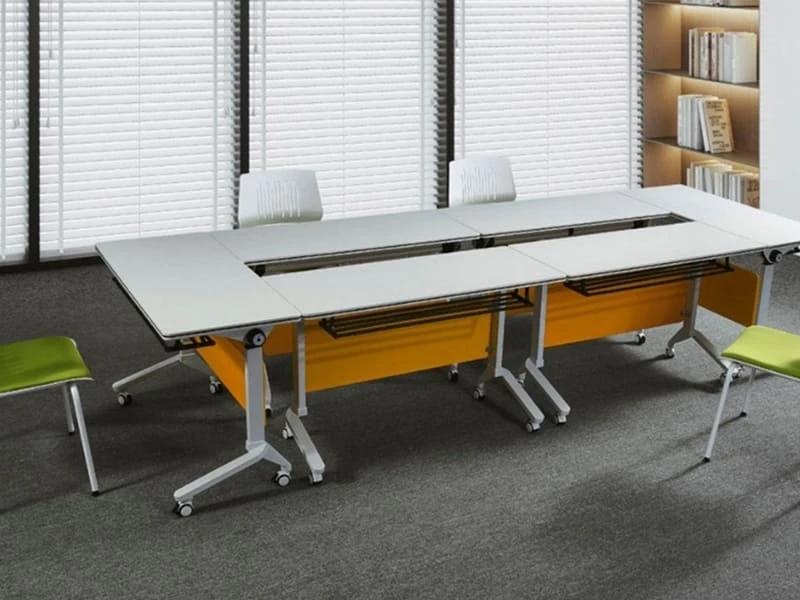 Table de formation moderne Table de formation pliable de bureau avec roulettes verrouillables