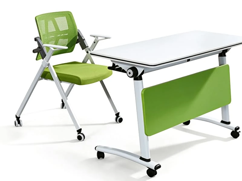 Table de formation pliante moderne avec roulettes verrouillables