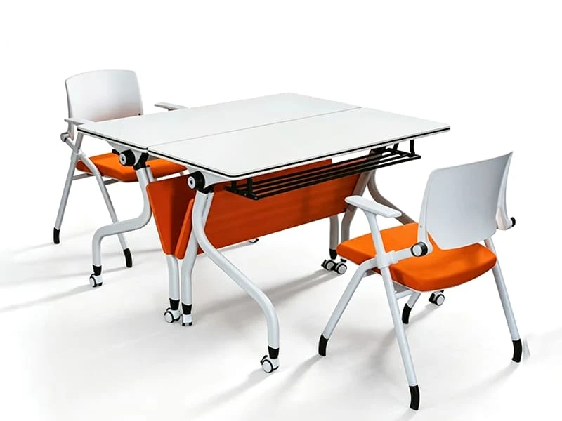Table de formation rabattable peu encombrante avec roues verrouillables