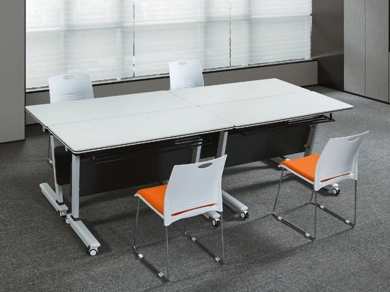 Table de formation commerciale rabattable avec roues verrouillables