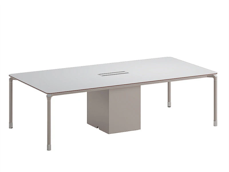 Table de salle de conf&eacute;rence blanche pour les r&eacute;unions de bureau et les r&eacute;unions de bureau. S&eacute;minaires