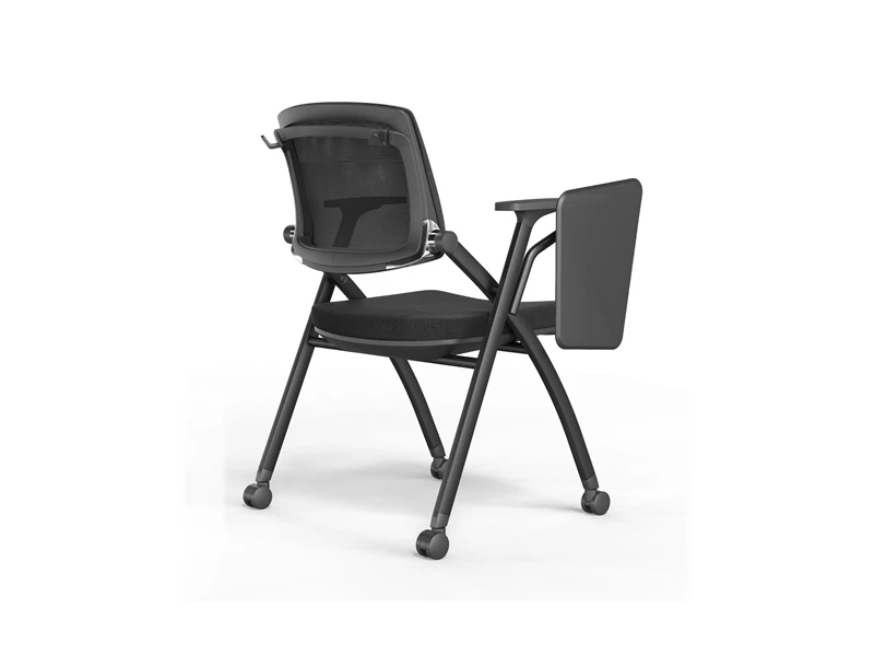 Chaises empilables noires pour conf&eacute;rence de bureau, salle de classe