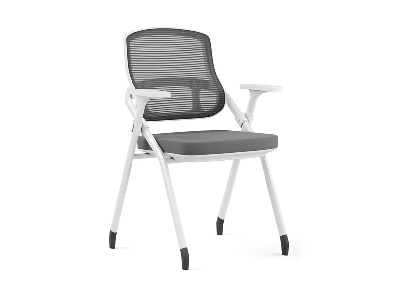 Chaise de bureau grise avec accoudoirs pour salle de conf&eacute;rence de bureau