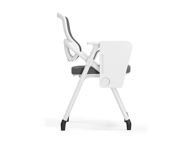 Chaise de bureau grise avec accoudoirs pour salle de conf&eacute;rence de bureau