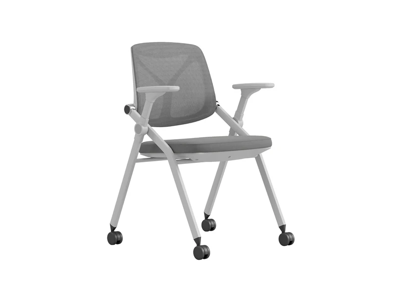 Chaises de salle de conf&eacute;rence blanches avec roulettes | Chaise de bureau