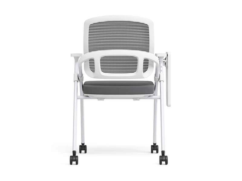 Chaise de bureau grise avec accoudoirs pour salle de conf&eacute;rence de bureau