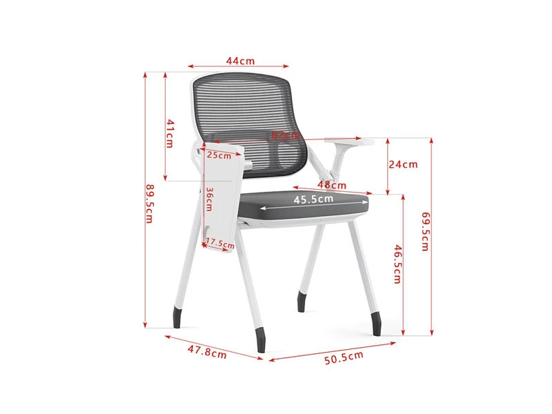 Chaise de bureau grise avec accoudoirs pour salle de conf&eacute;rence de bureau