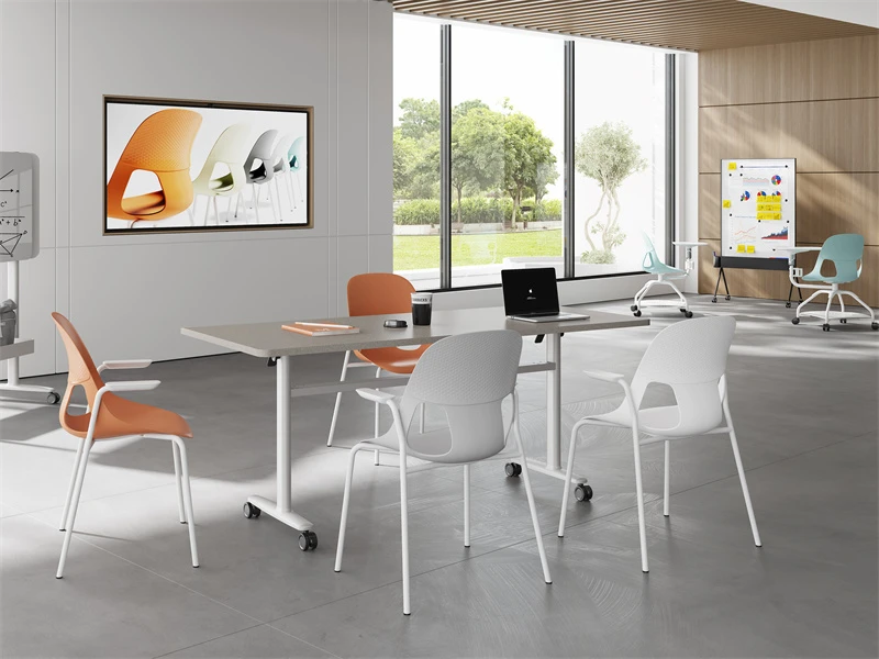 Chaise de formation empilable en plastique minimaliste | Si&egrave;ges empilables
