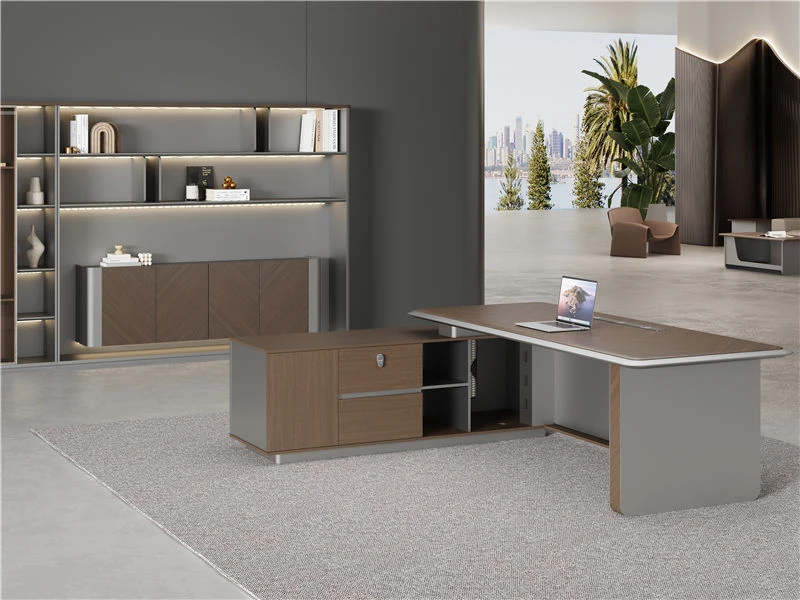 Petits bureaux de direction modernes en forme de L pour le bureau &agrave; domicile