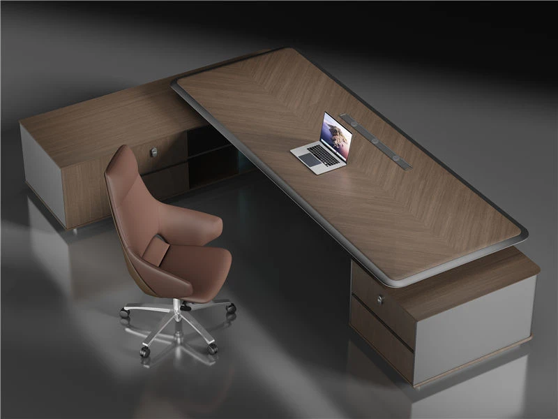 Grand bureau de direction contemporain | Grand bureau avec tiroirs