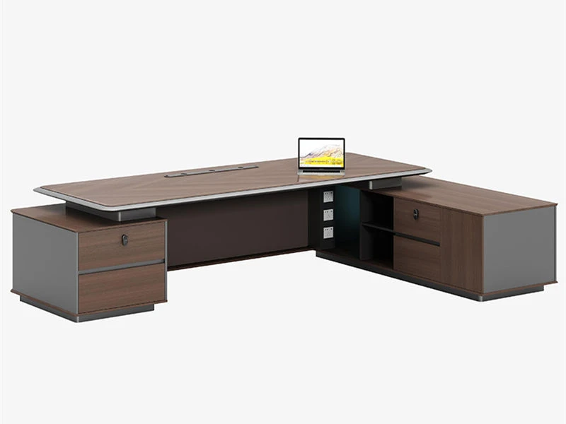 Grand bureau de direction contemporain | Grand bureau avec tiroirs