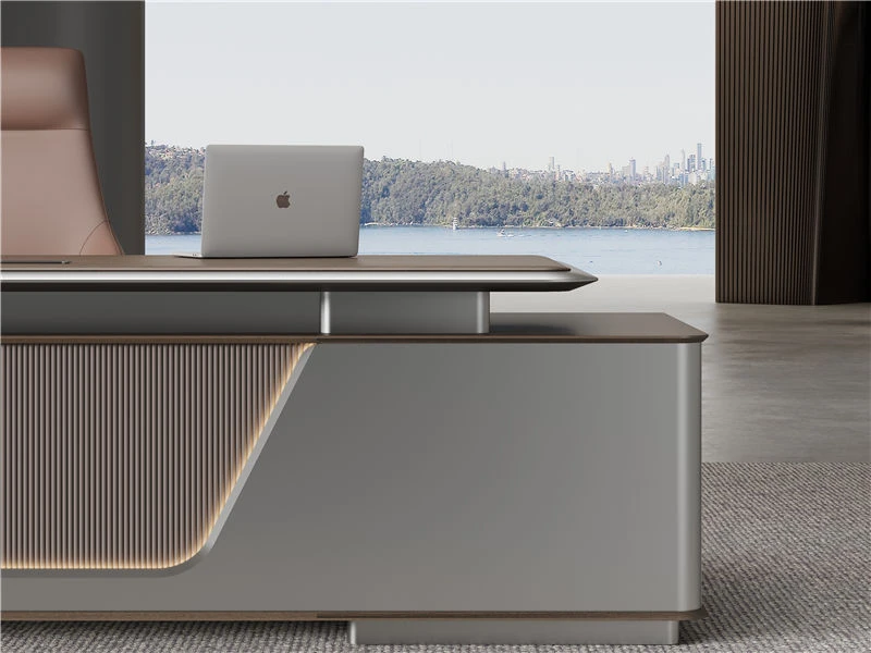 Grand bureau de direction contemporain | Grand bureau avec tiroirs