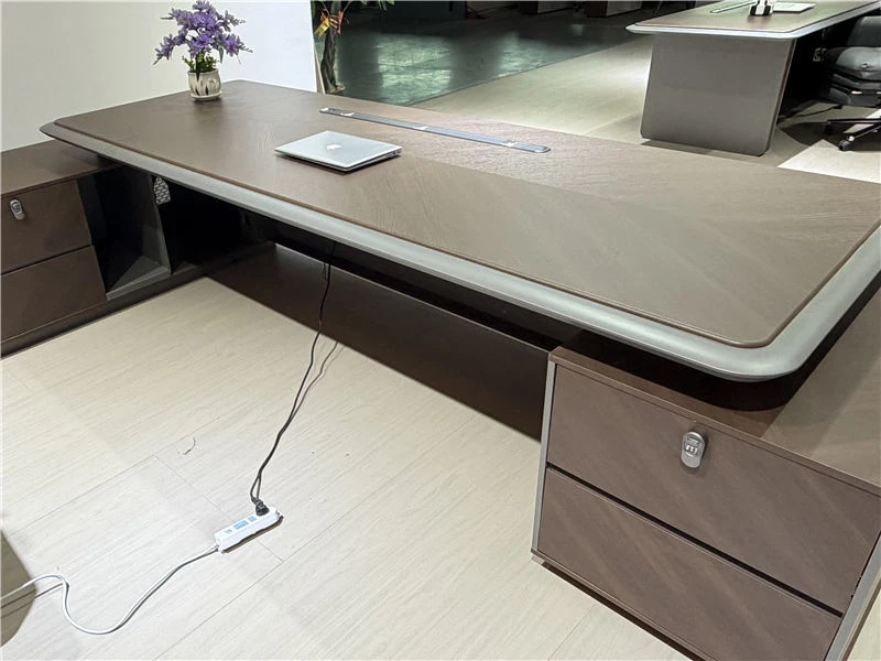 Grand bureau de direction contemporain | Grand bureau avec tiroirs