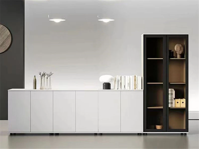 Armoires de rangement de fichiers blanches de bureau | Classeur buffet gris
