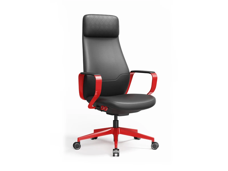 Chaises de bureau de direction luxueuses en cuir &agrave; dossier haut