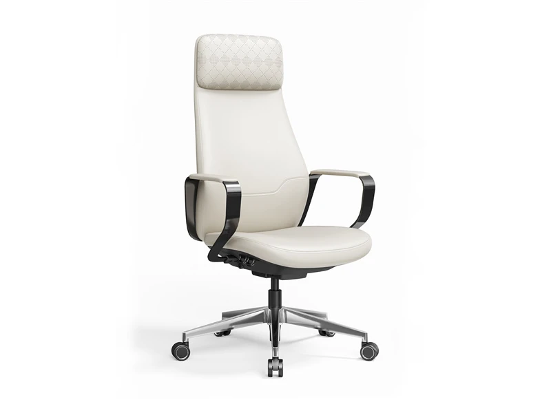 Chaises de bureau de direction luxueuses en cuir &agrave; dossier haut