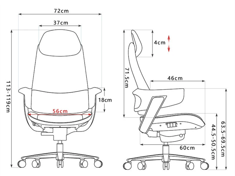 Chaise de bureau ex&eacute;cutive en peluche | Chaise en cuir &agrave; dossier haut
