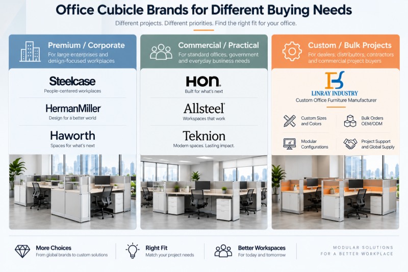 Quelles sont les principales marques de bureaux pour les intérieurs modulaires ?