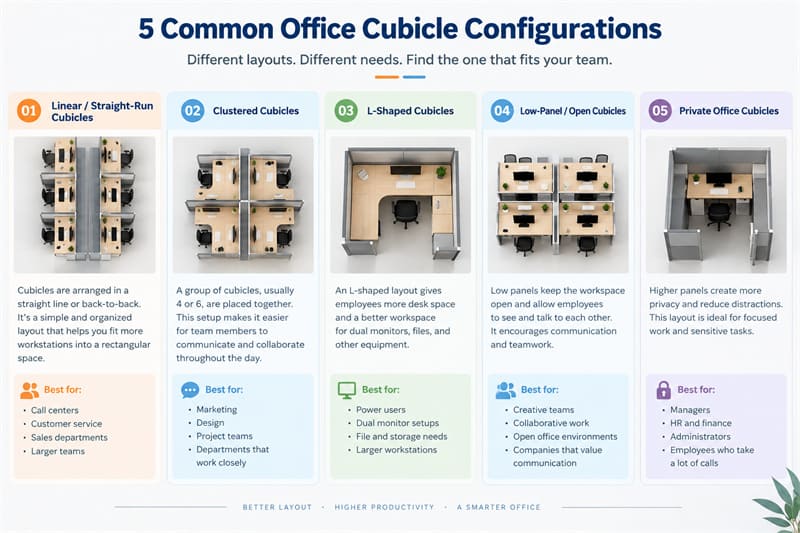 Configurations de bureaux : concevoir la bonne disposition du bureau